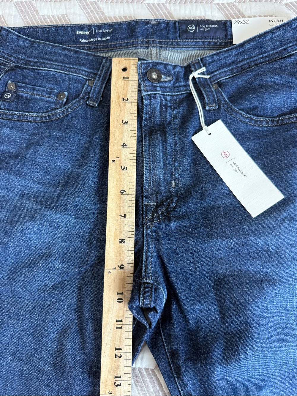 AG Adriano Goldschmied Everett Slim Straight Jeans Men 29x32 Thin Denim NWT - Picture 6 of 11